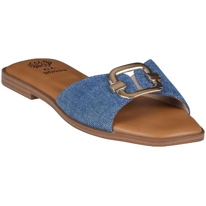 Fashionable Everyday Shoes DAVINA Womens Denim Slip on Flatform Sandals