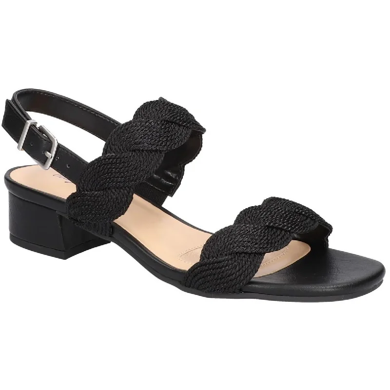 Season Sale Womens Man Made Block Heel Ankle Strap