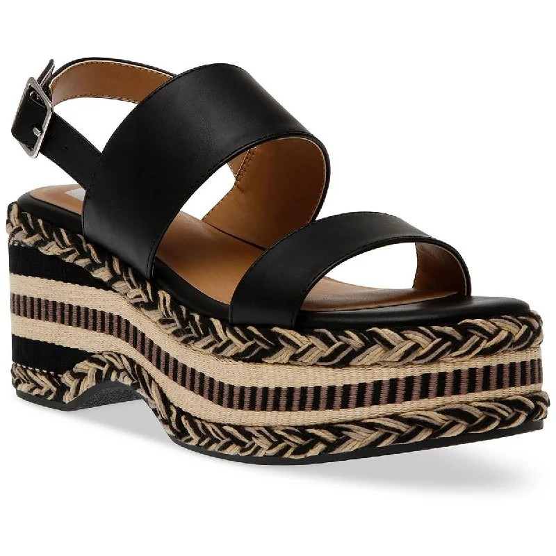 Latest Fashion SURREY Womens Faux Leather Open toe Wedge Sandals