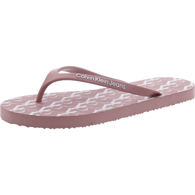 Latest Trends Stelo Womens Rubbed Logo Flip-Flops