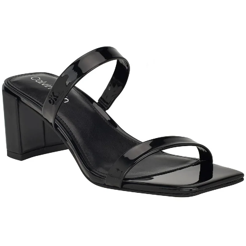 Trend Leading Collection KATER Womens Square Toe Slip On Block Heel