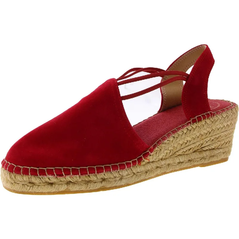 Casual Chic Tremp Womens Leather Slingback Wedge Sandals
