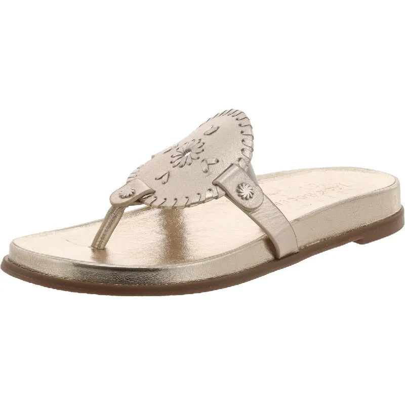 Stylish Looks Womens Metallic Thong Flatform Sandals