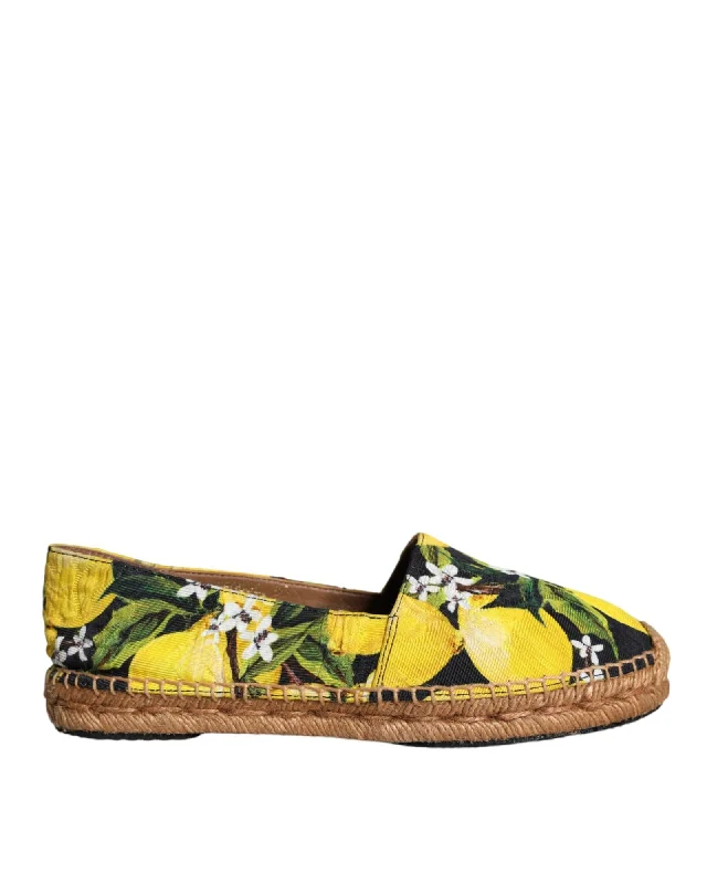 Dolce & Gabbana  Sicily Lemon Print Espadrilles