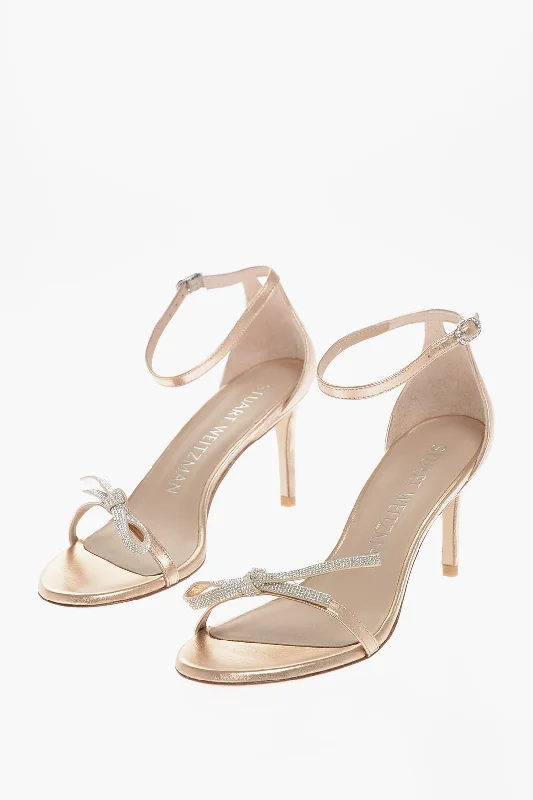 Women's Trendy Boots Stuart Weitzman Leather Sandals With Rhinestones Detail 8 cm 35 Shoes EU Women's Trendy Boots Stuart Weitzman Leather Sandals With Rhinestones Detail 8 cm 35 Shoes EU