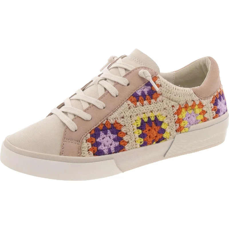 Limited Stock Womens Leather Crochet Casual And Fashion Sneakers