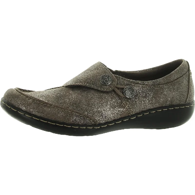 Ashland Lane Womens Leather Slip On Loafers