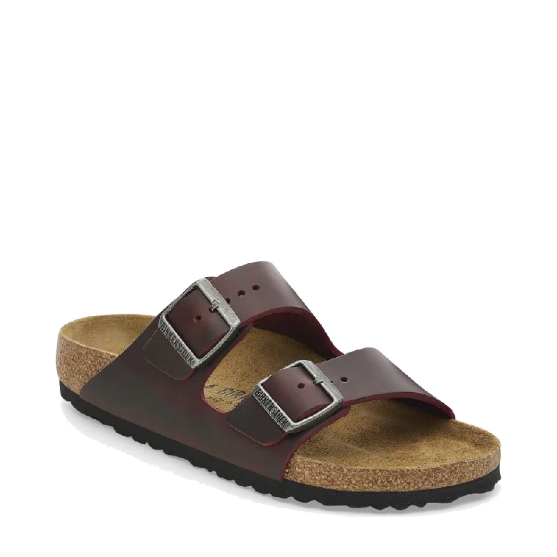 Trendy Fashion Sale Birkenstock Arizona Oiled Leather Sandal in Zinfandel