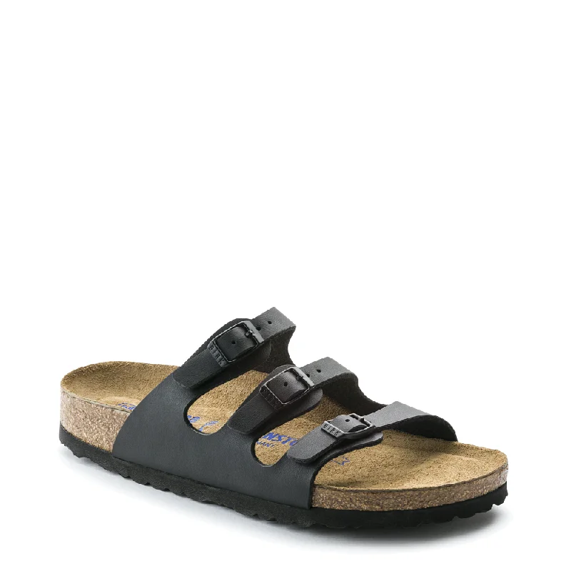 Limited Stock, Big Sale Birkenstock Women's Florida Soft Footbed Birko-Flor Sandal in Black