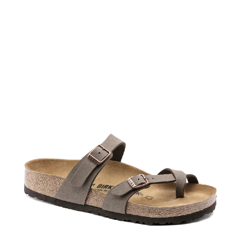 Statement Fashion Offers Birkenstock Women's Mayari Birko-Flor Toe Loop Sandal in Mocha Statement Fashion Offers Birkenstock Women's Mayari Birko-Flor Toe Loop Sandal in Mocha