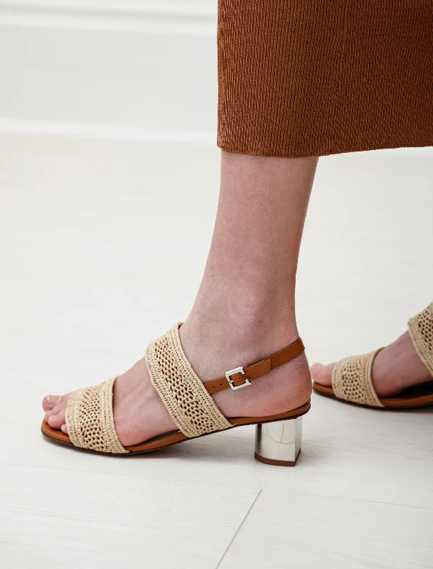 Sophisticated Style Offers Leane Raffia Double Strap Sandal