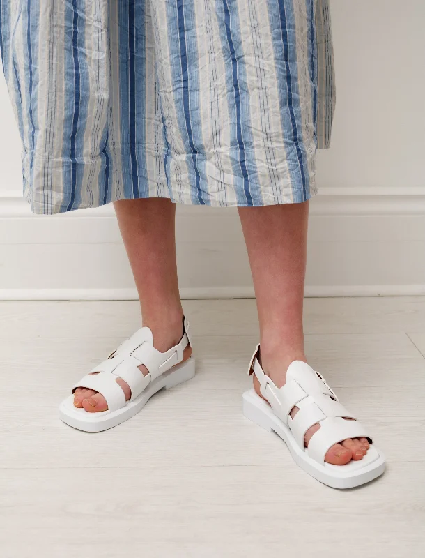 Vintage-Inspired Footwear Sale Ramona Fisherman Sandal White