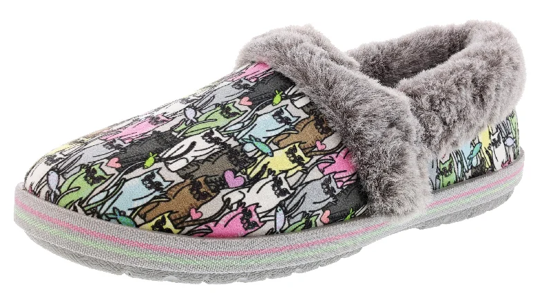 Holiday Discount Skechers Bobs Women's Too Cozy Kitten Gloves Memory Foam Slippers
