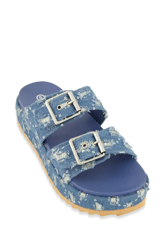 Inspired By You, Designed For You Double Band Platform Slide Sandals