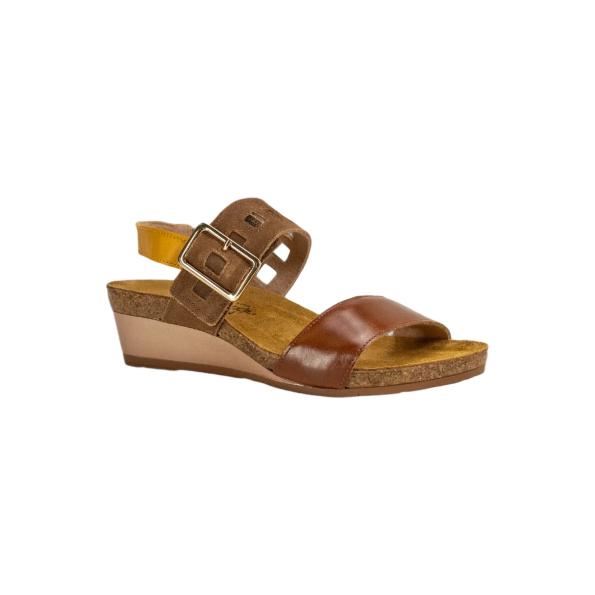 Cozy Comfort Style Sale Dynasty - Maple/Brown Suede/Marigold Lthr