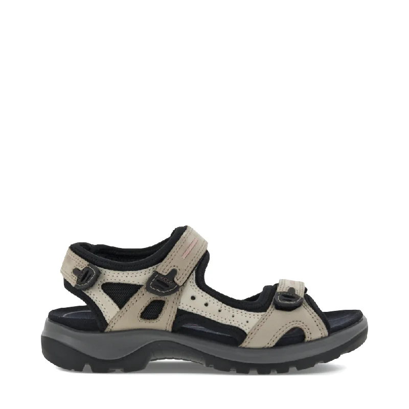 Premium Fashion Ecco Women's Yucatan Sandal in Atmosphere/Ice with Black