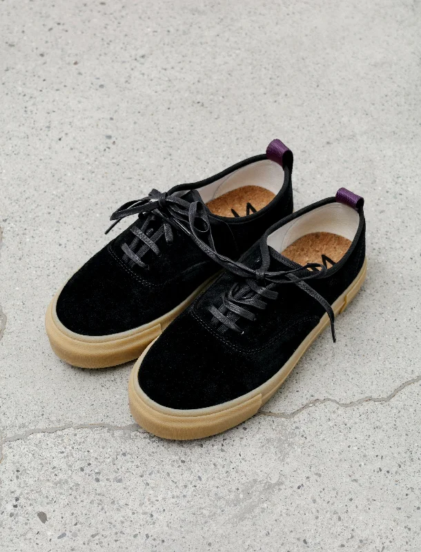 Durable Fashion Picks Mother Suede Gum Sole Black