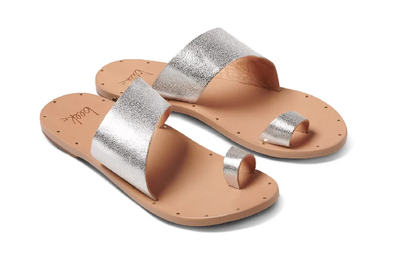 Modern Running-Style Shoes FINCH - Silver/Beach
