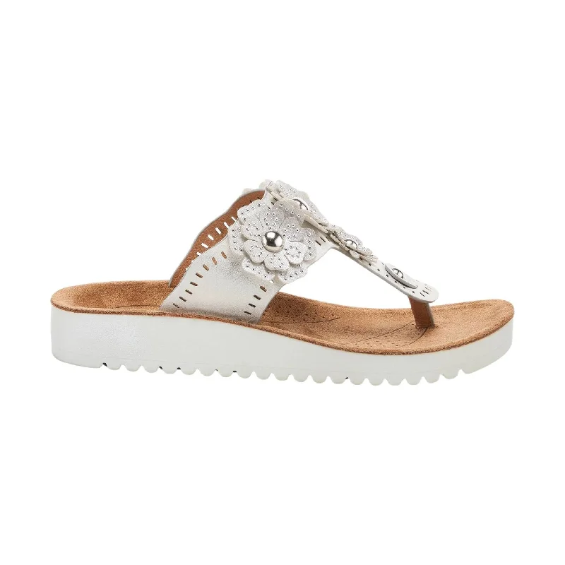 Hot Brand Discounts Flexus Women's Bayview Thong Sandals - Silver/White