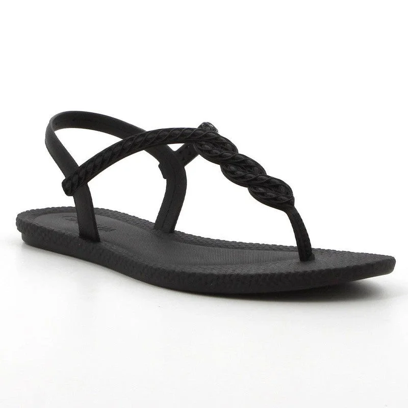 Grendha Back Strap 3 Sandals - Black