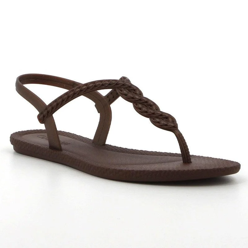 Grendha Back Strap 3 Sandals - Brown