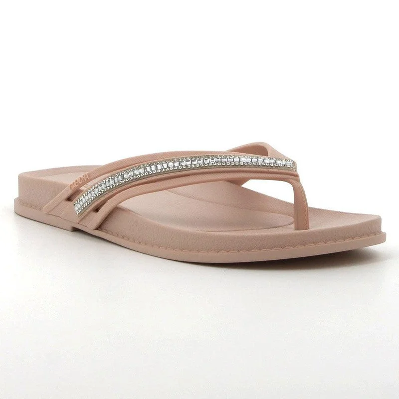 Grendha Thong Glitter Trim  Sandal - Nude