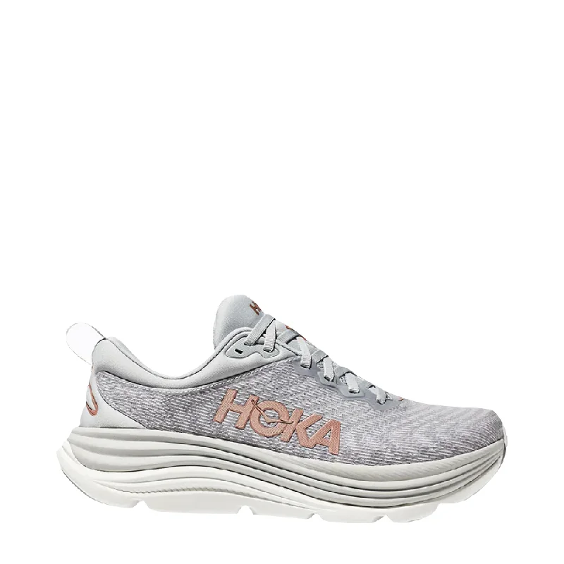 Comfortable Shoes Hoka Women's Gaviota 5 Running Sneaker in Harbor Mist/Rose Gold