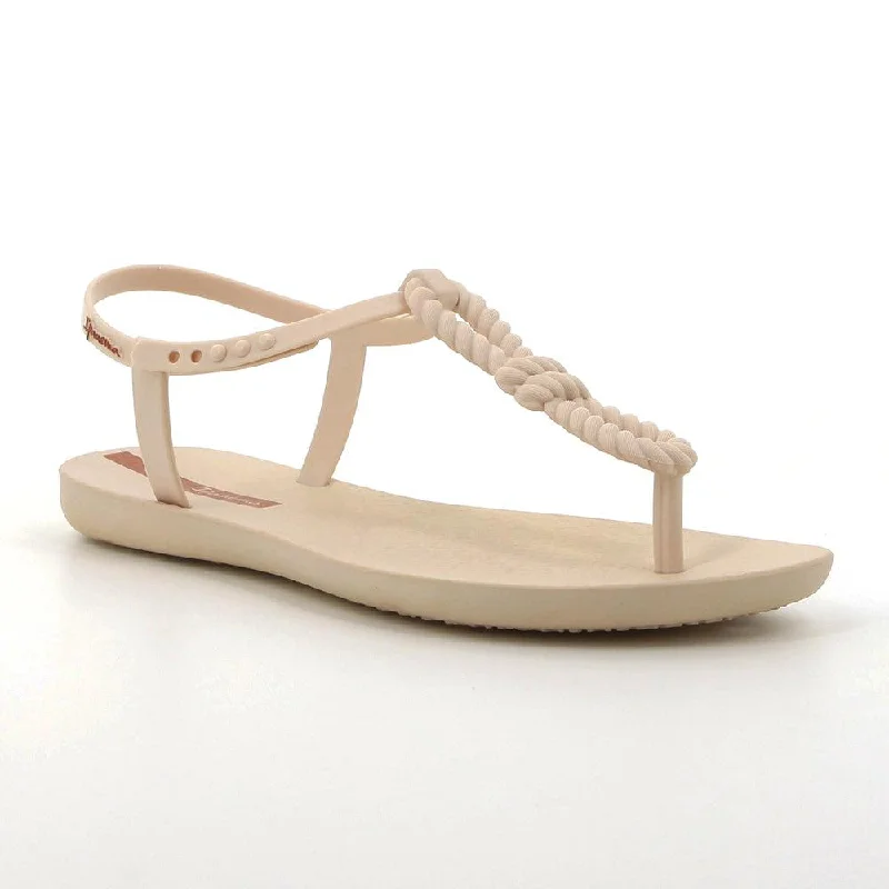 Ipanema Slingback Thong Sandals With Knot - Beige