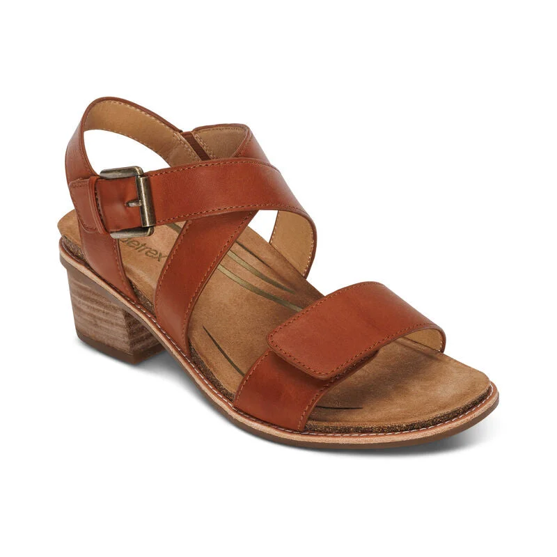 Browse Our Top Products Aetrex Kristin Cognac Women's Sandal