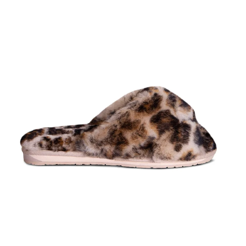 Trendy Flats Sale Ladies Emma Sheepskin Slipper Leopard