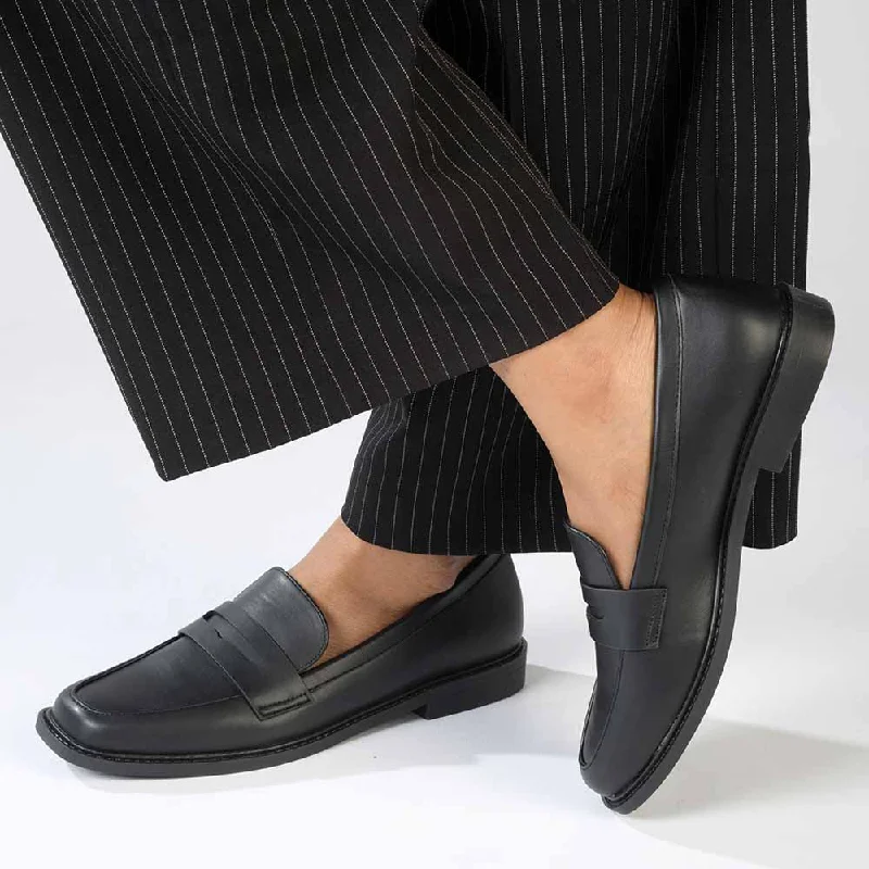 Madison Bliss Slip On Loafers - Black