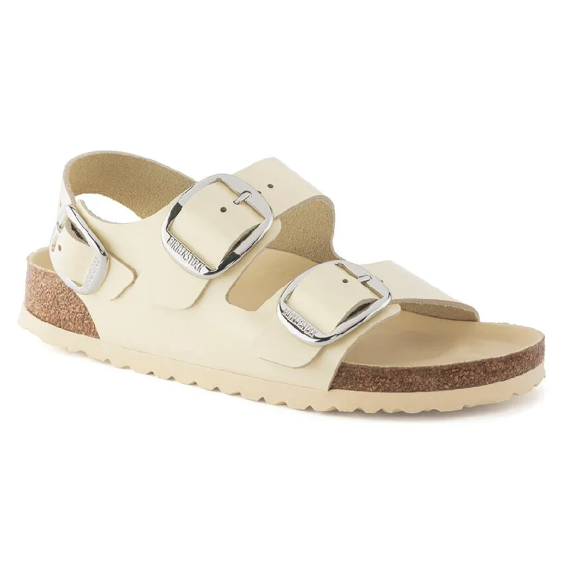 Outdoor Hiking Shoes Promotion Birkenstock Milano Big Buckle High Shine Butter Women's Narrow