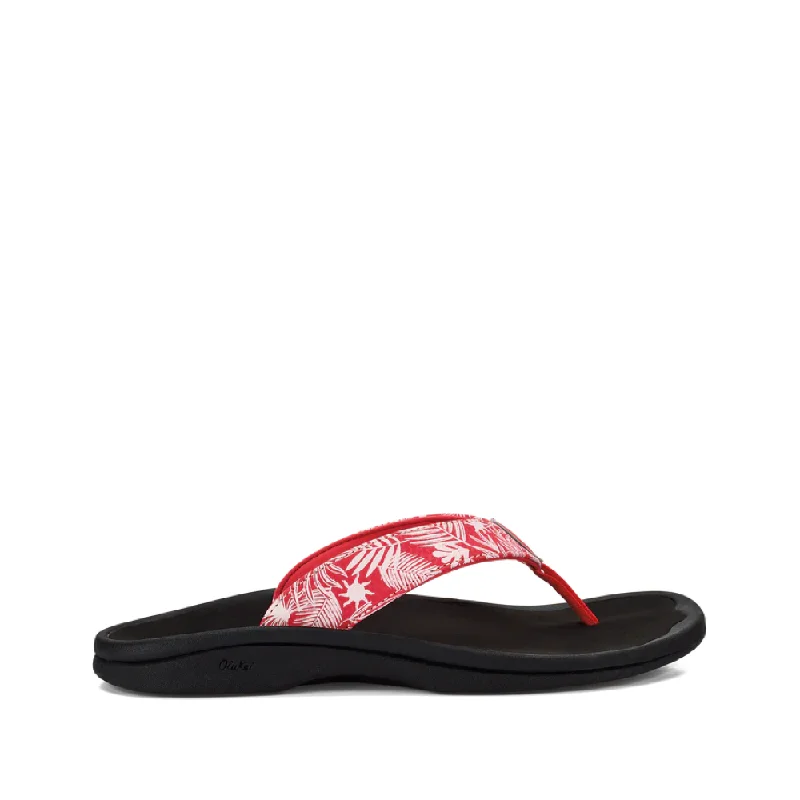 Flash Sale Now OluKai Women's Ohana Thong Sandal in Lehua Flower Red/Onyx