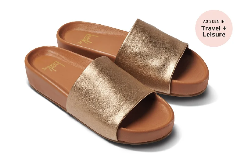 Comfortable Travel Shoes PELICAN - Gold/Honey