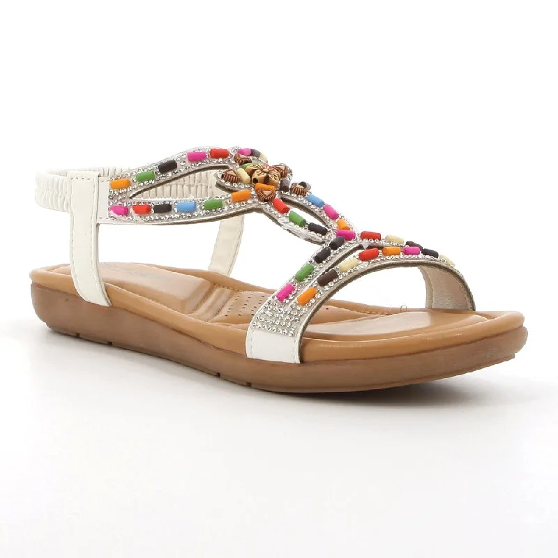 Pierre Cardin Heida Flat Sandal - White