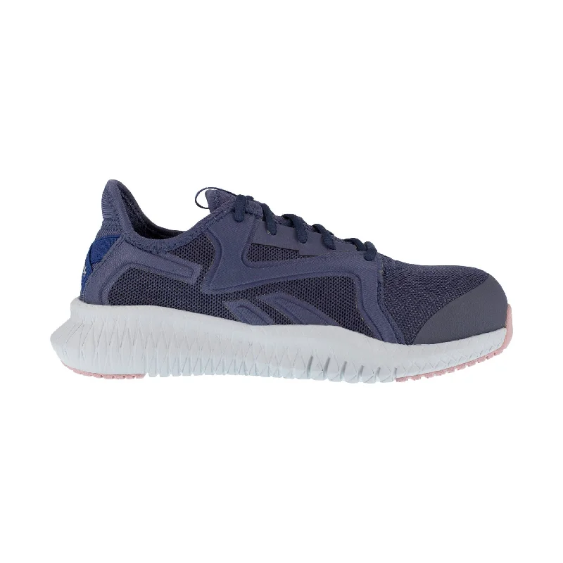 Street-Style Slip-Ons Reebok Work Women's Flexagon 3.0 Athletic Composite Toe Work Shoes - Blue/Pink Street-Style Slip-Ons Reebok Work Women's Flexagon 3.0 Athletic Composite Toe Work Shoes - Blue/Pink