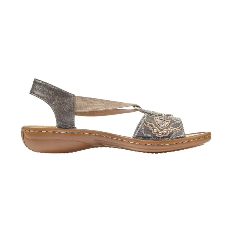 Spring Fashion Rieker Women's Regina Sandal - Smoke Grey
