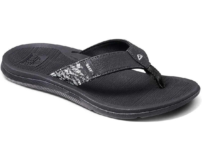 Discount Price Reef Santa Ana Black White Women's Sandal