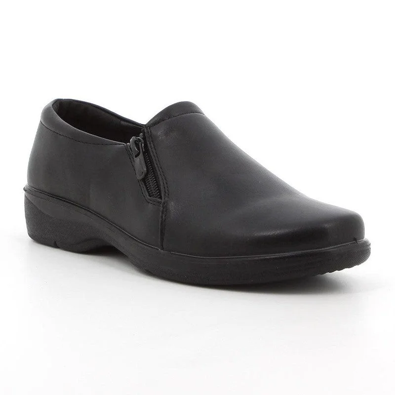 Soft Style by Hush Puppies Jillian Flat Court Walker with Zip Detail - Black