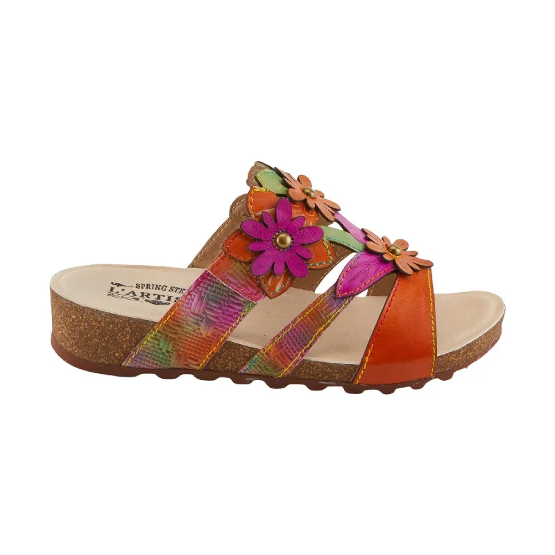 Summer Deals Spring Step L'artiste Women's Lavonda Sandals - Orange Multi