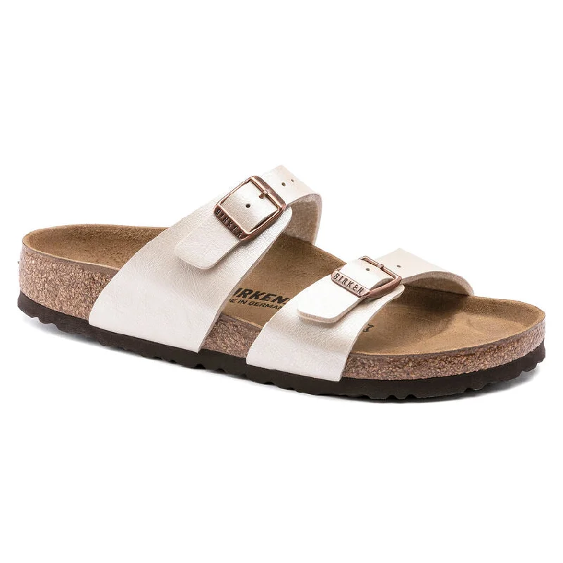 Lightweight Walking Shoes Offers Birkenstock Sydney Birko-Flor Graceful Pearl White Women's Regular