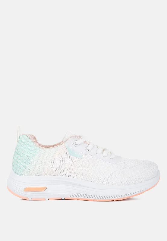 Travel-Friendly Footwear Promotion Synthia Contrasting Chunky Sneakers