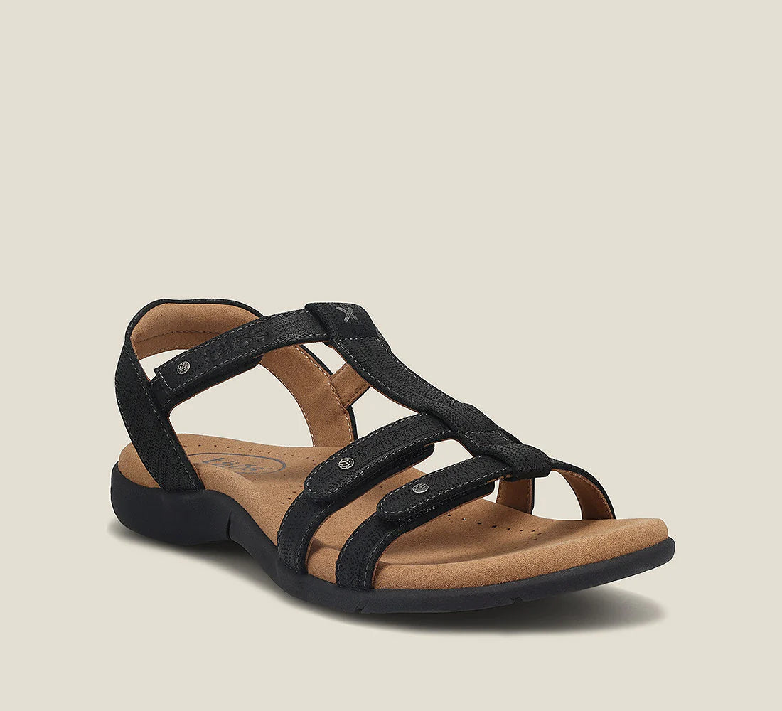Premium Footwear Sale Taos Trophy 2 Sandal Black Embossed Women's