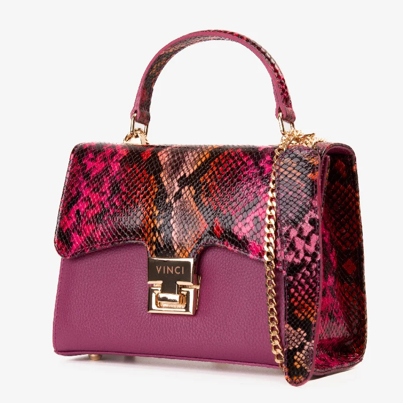 Comfortable Fashionable Shoes The Burano Fuchsia Leather Handbag