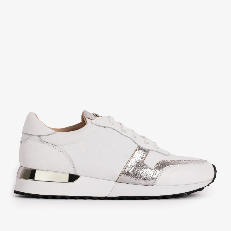 Non-Slip Shoes Sale The Masal White Leather Women Sneaker