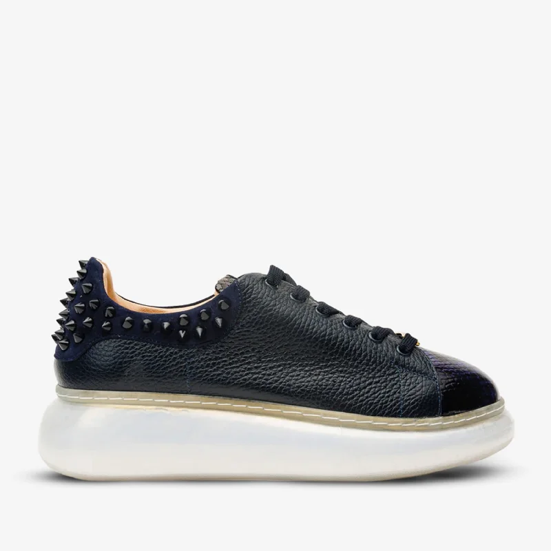 Women's Everyday Shoes The Venezia Dark Blue Leather Women Sneaker