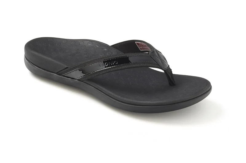High-End Style Discounts Vionic Tide Sandal Black Patent Women's
