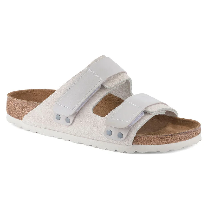 Trendy Looks On Sale Birkenstock UJI Antique White Suede Women's
