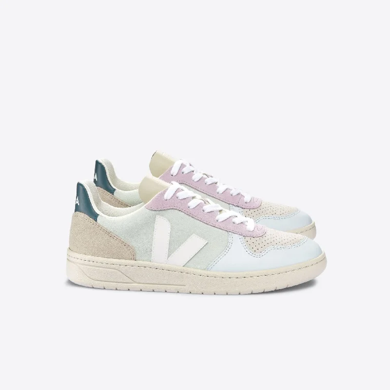 Winter Warehouse Sale V-10 Suede Sneaker (Jade White Multico)