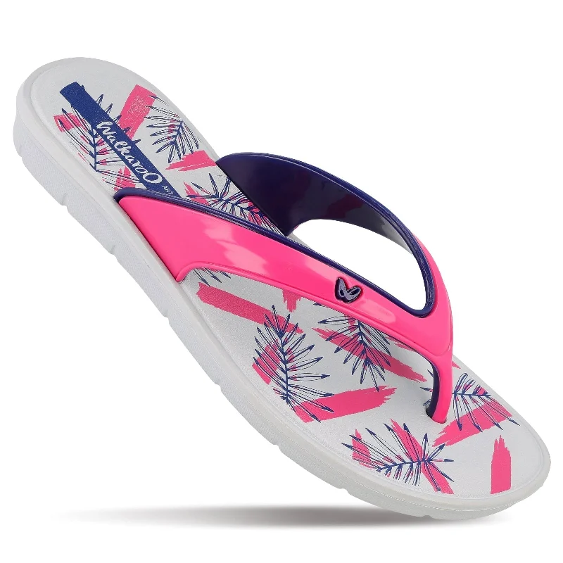 Unleash Your Style Walkaroo Womens Flip Flop  - WC4857 Grey Pink